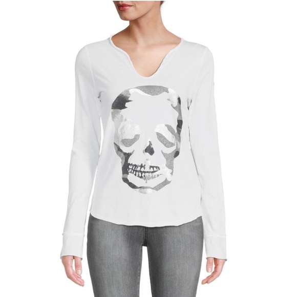 Zadig & Voltaire Tunisen Skull Long Sleeve- S,M - Picture 1 of 8